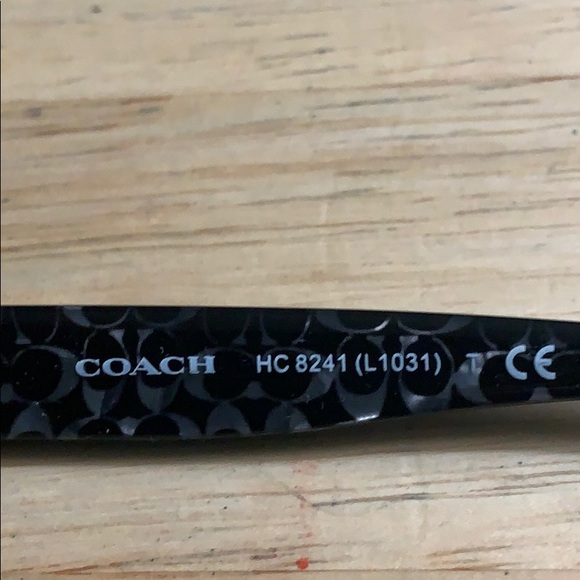 COACH WOMENS ACETATE NON POLARIZED BLK/GRAY NWT - Picture 5 of 7